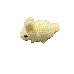Handmade Amigurumi Knit Japanese Art‎ 4" Yarn Rabbit Bunny Plush